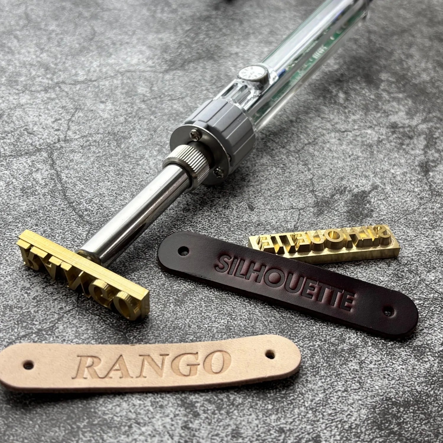 60W/150W/200W Hand-held Leather Stamping Iron Custom Logo Brass Stamp Hot Pressing Heater Temperature Adjust