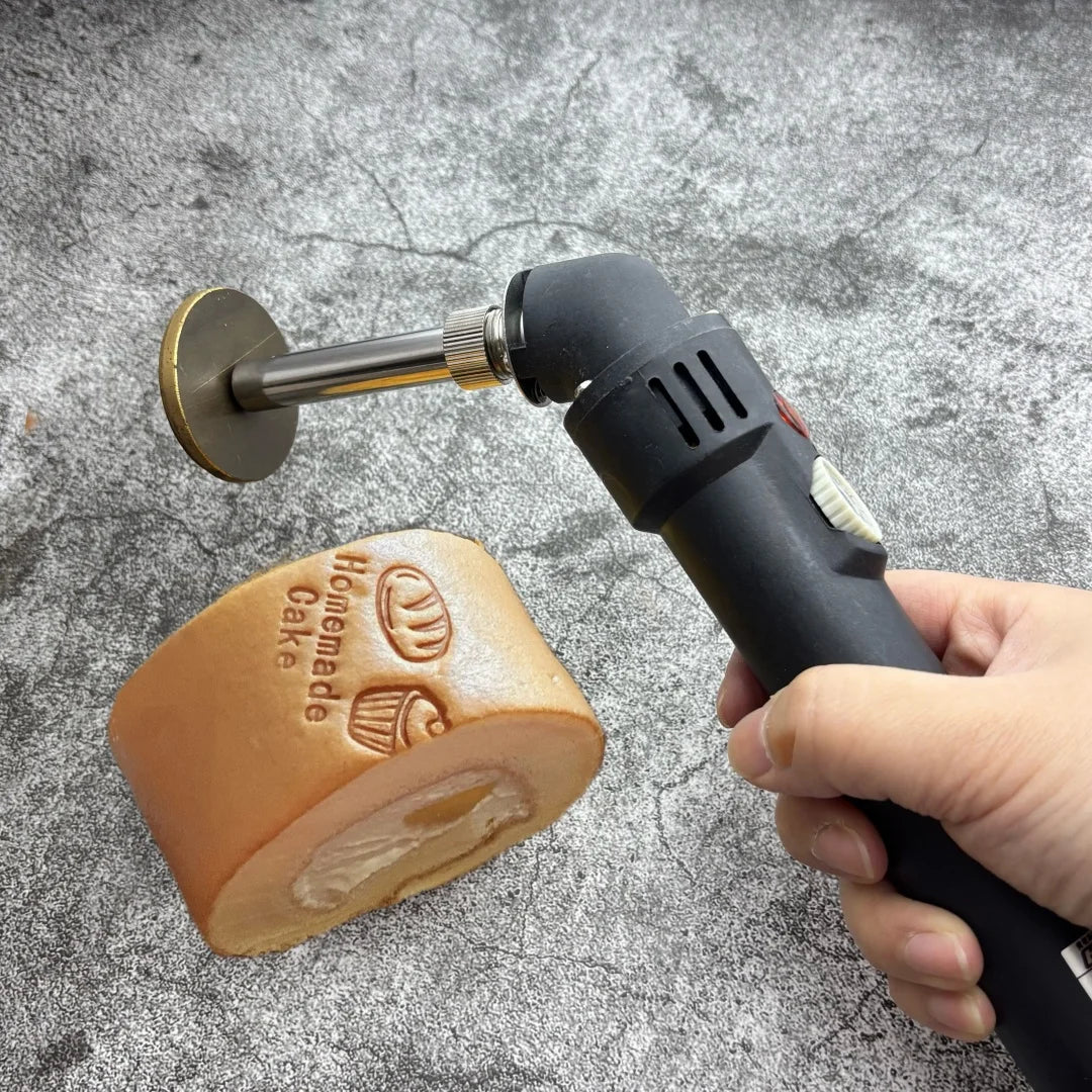 200W Custom Logo Cake Branding Iron Brass Heating Stamp Personalized Design Bakery Bread Burger