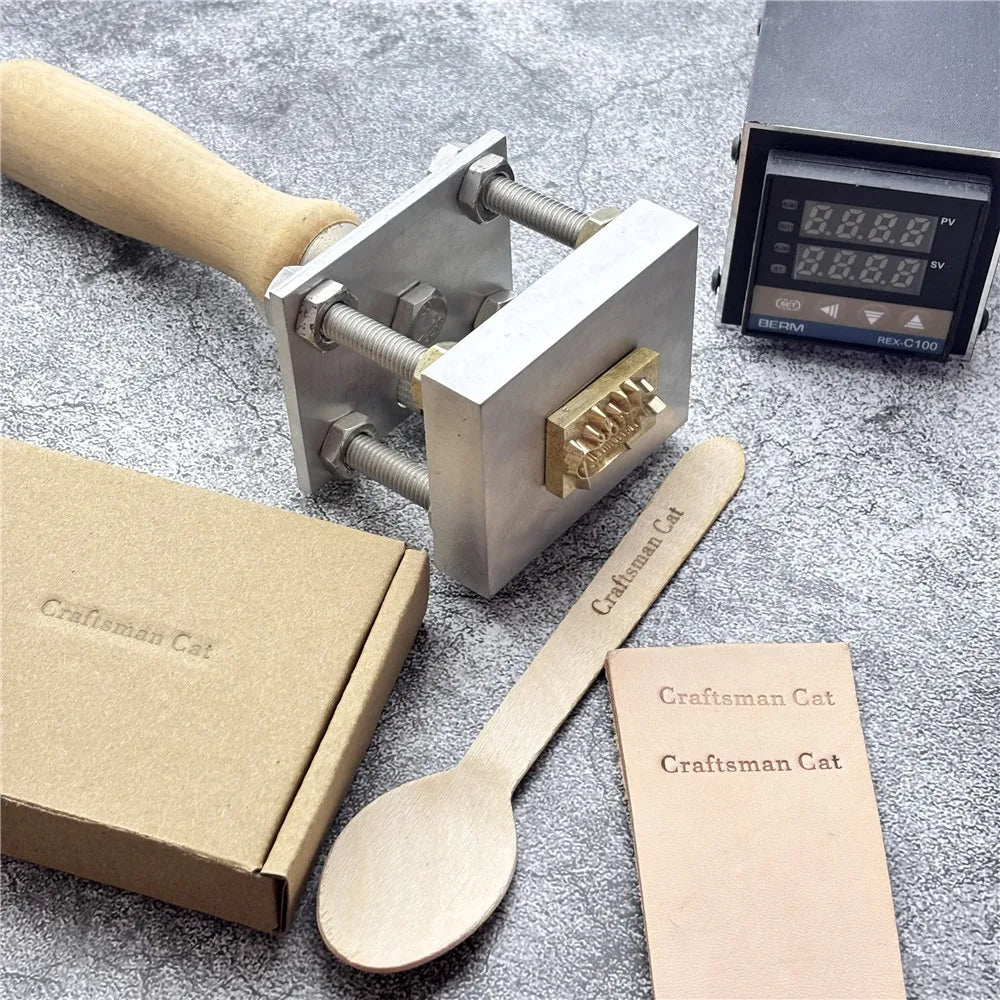 500W Hand-held Leather Hot Foil Stamping Machine Customize LOGO Heat Stamp Branding