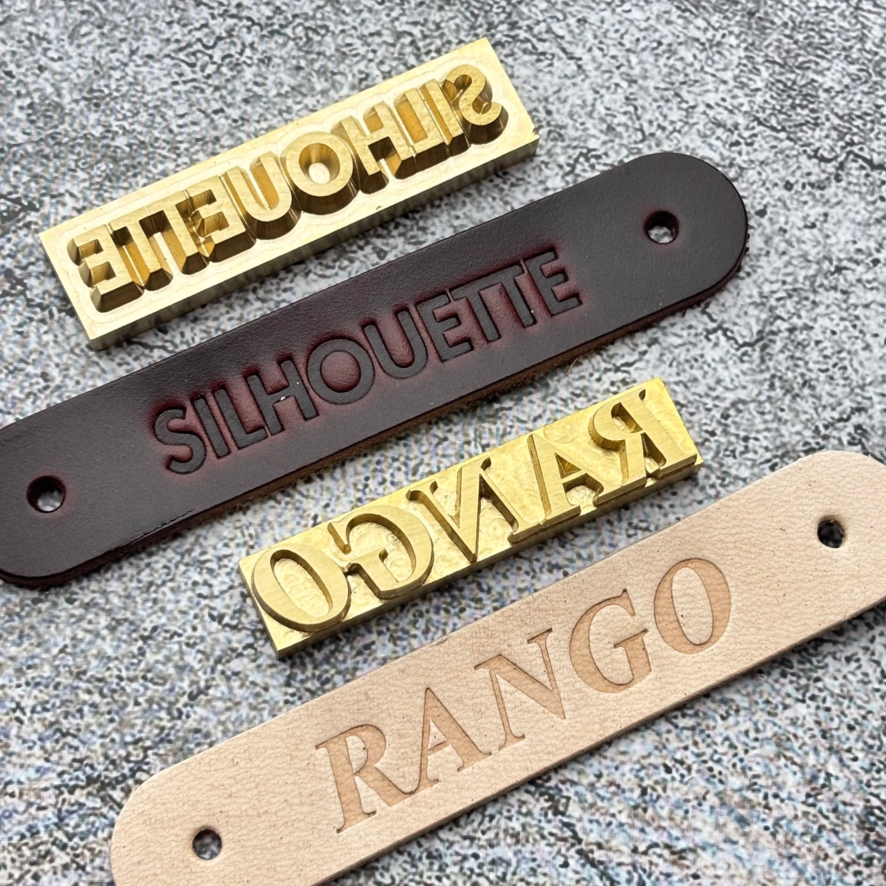 Customize Leather Hand Stamping Punch Set Personalized Logo M5 Brass Stamp Embossing Debossing Mold