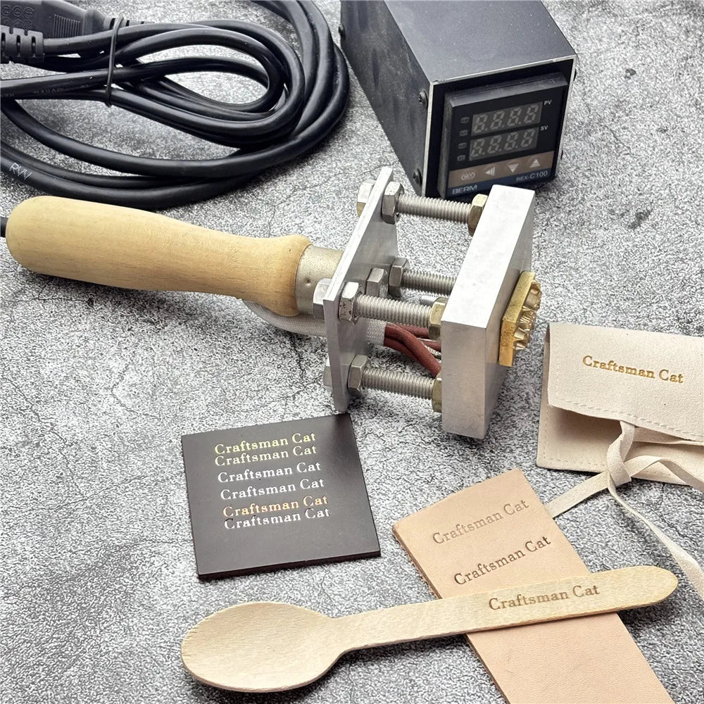 500W Hand-held Leather Hot Foil Stamping Machine Customize LOGO Heat Stamp Branding