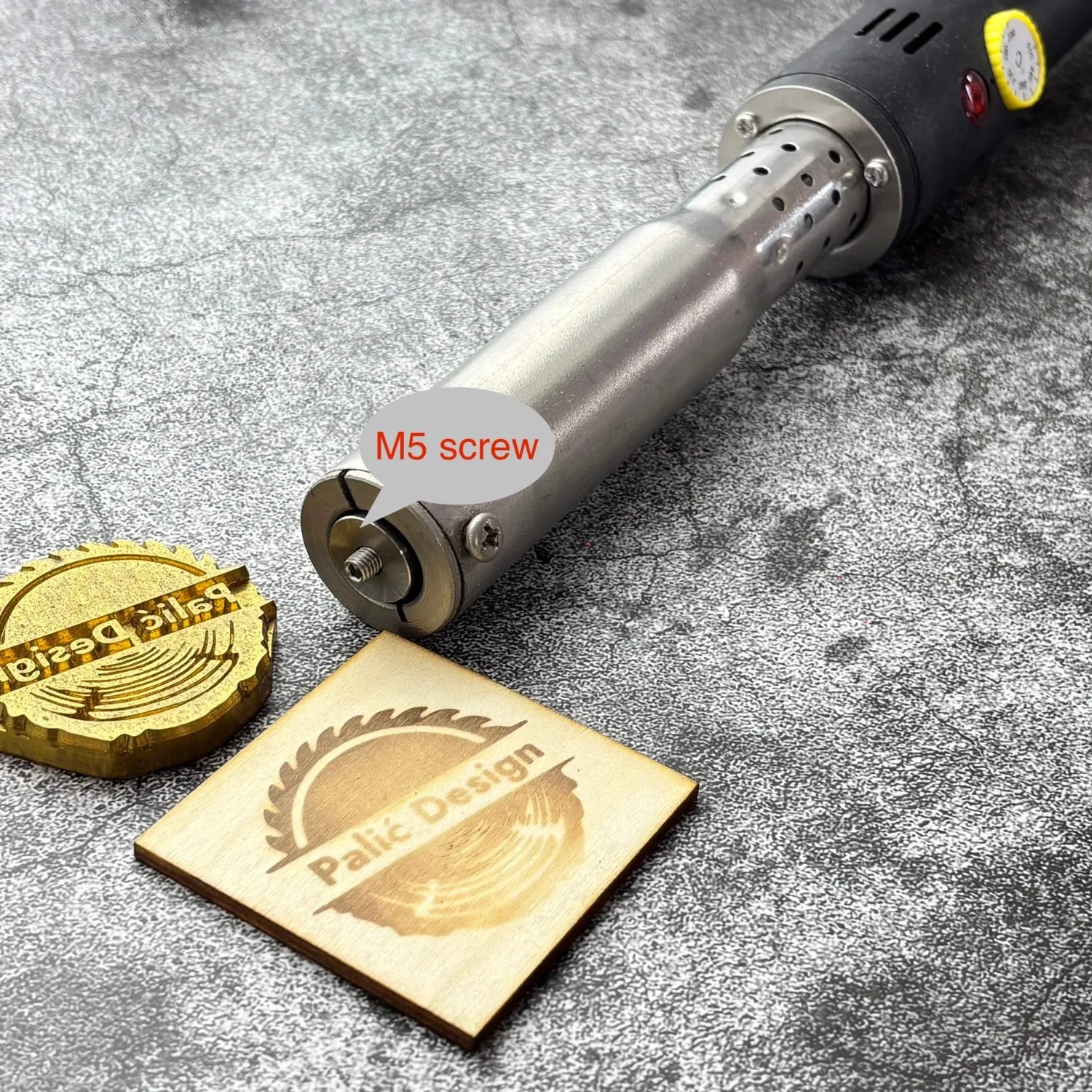 300W 220V/110V Wood Branding Iron Custom Logo Brass Stamp Hot Stamping Machine for Wood Leather Burger