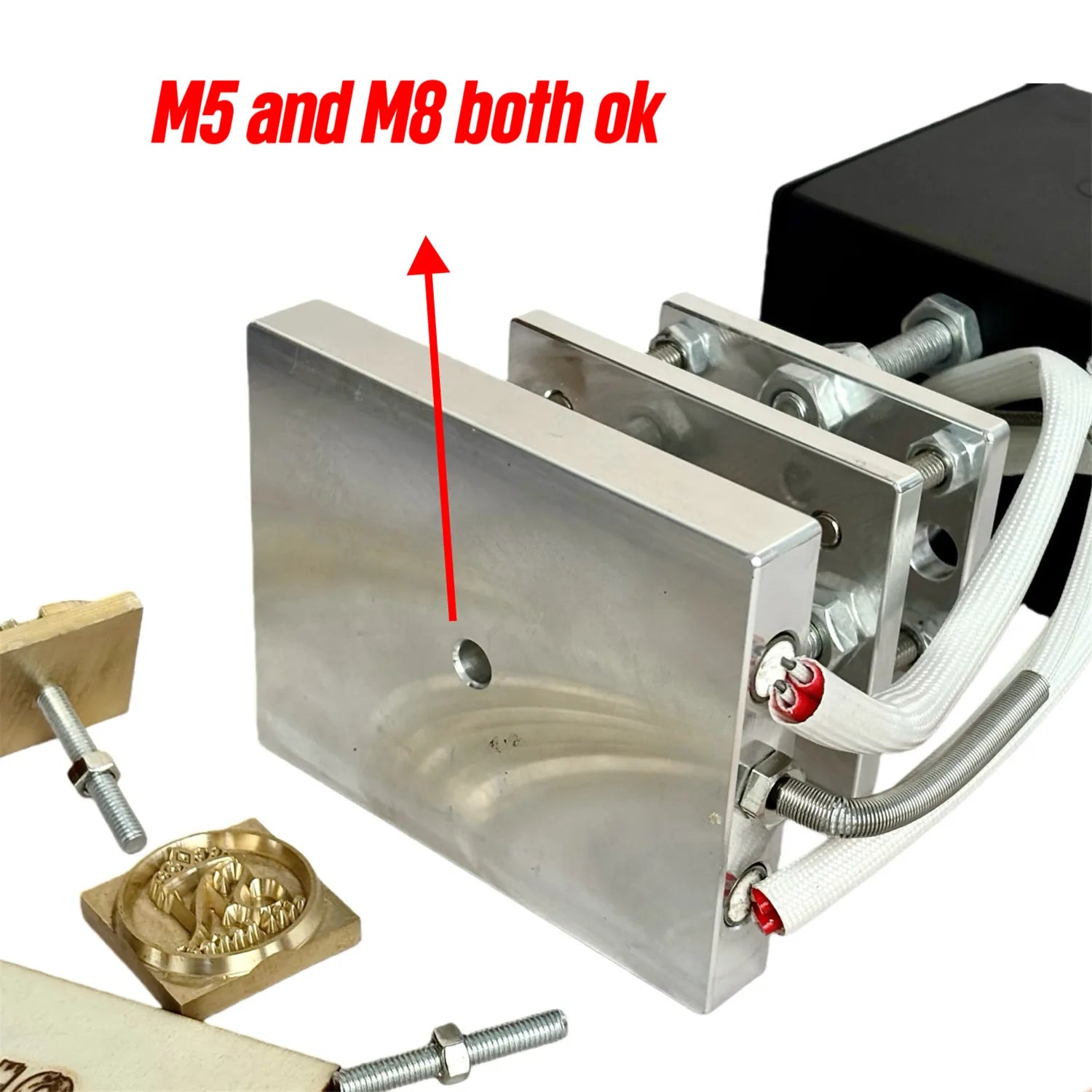 500W Handheld Hot Foil Stamping Machine Custom Logo Embossing Machine Leather Wood Cake Branding Brass Heat Stamps
