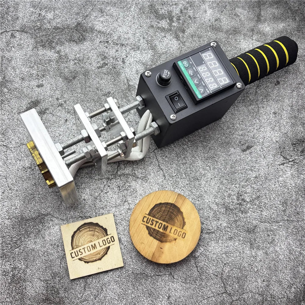 500W Handheld Hot Foil Stamping Machine Custom Logo Embossing Machine Leather Wood Cake Branding Brass Heat Stamps