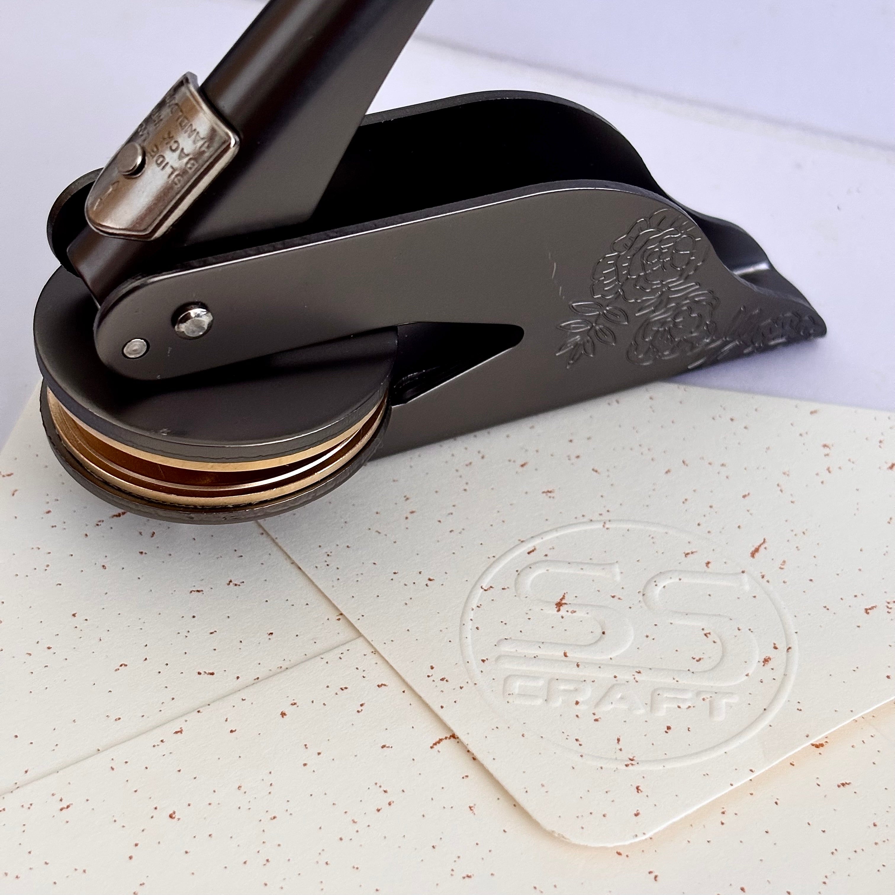 Personalized Custom Book Embosser Wedding Invitation Logo Embossing Paper Stamps