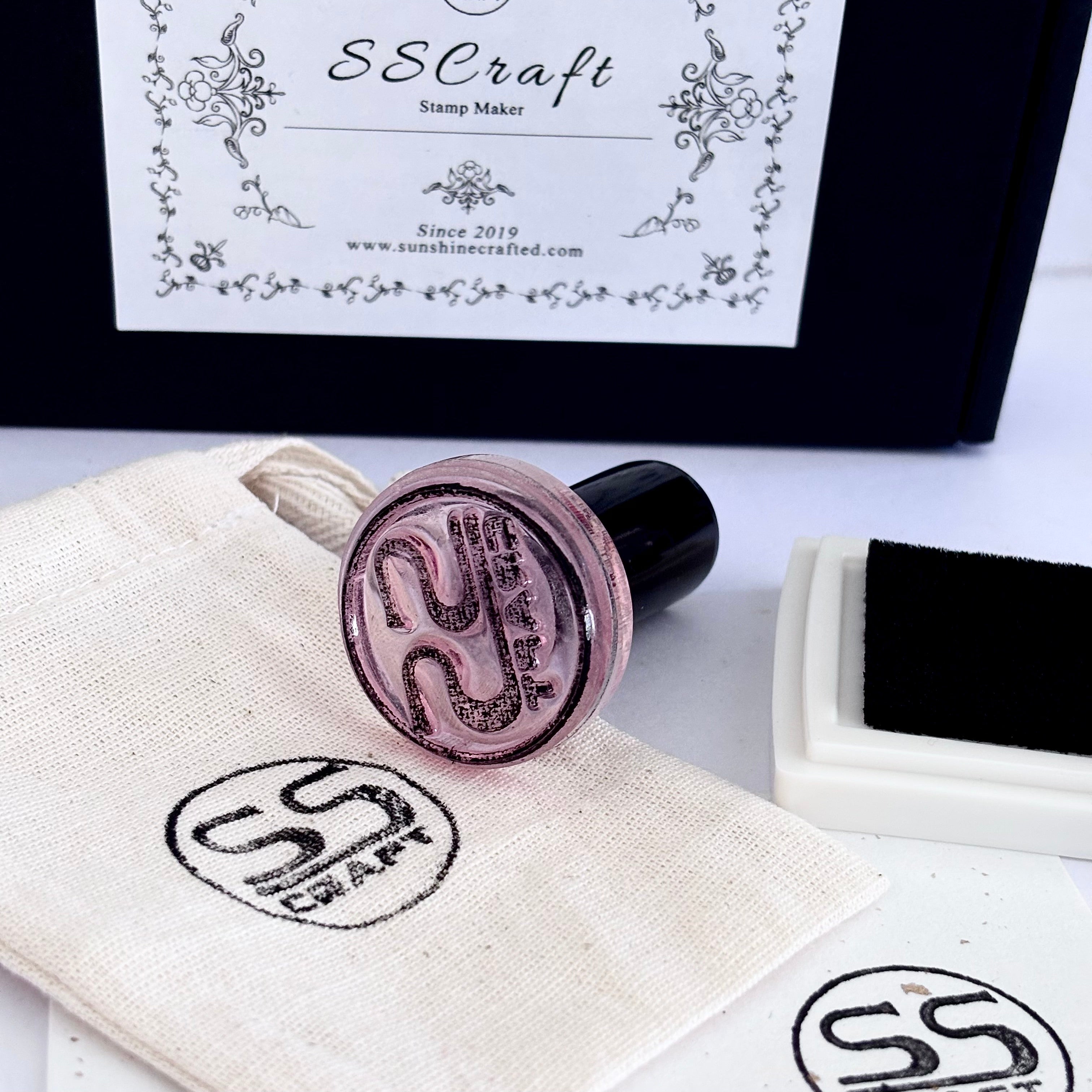 Custom Logo Rubber Stamp Personalized Signature Name Paper Seal Stamper