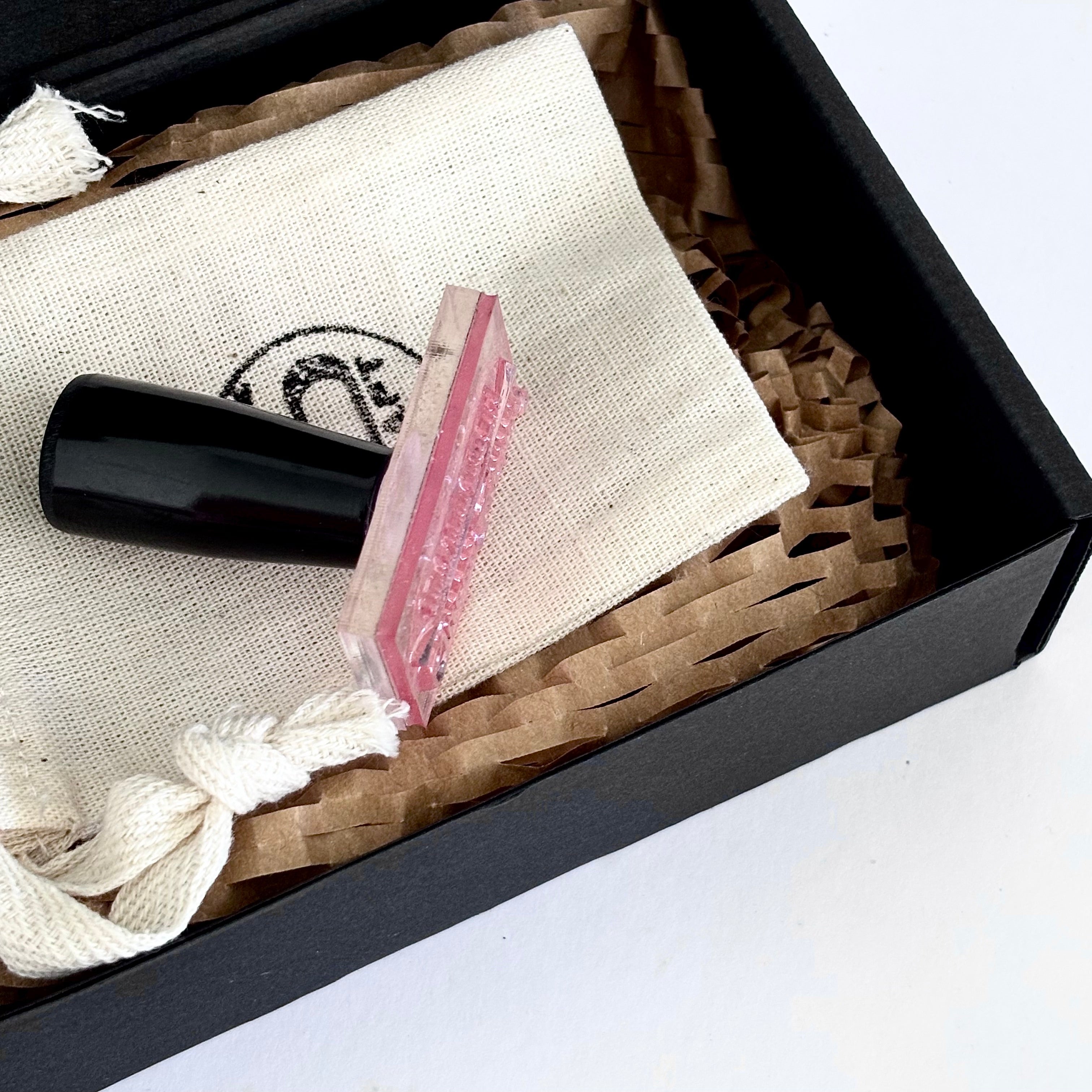 Custom Logo Rubber Stamp Personalized Signature Name Paper Seal Stamper