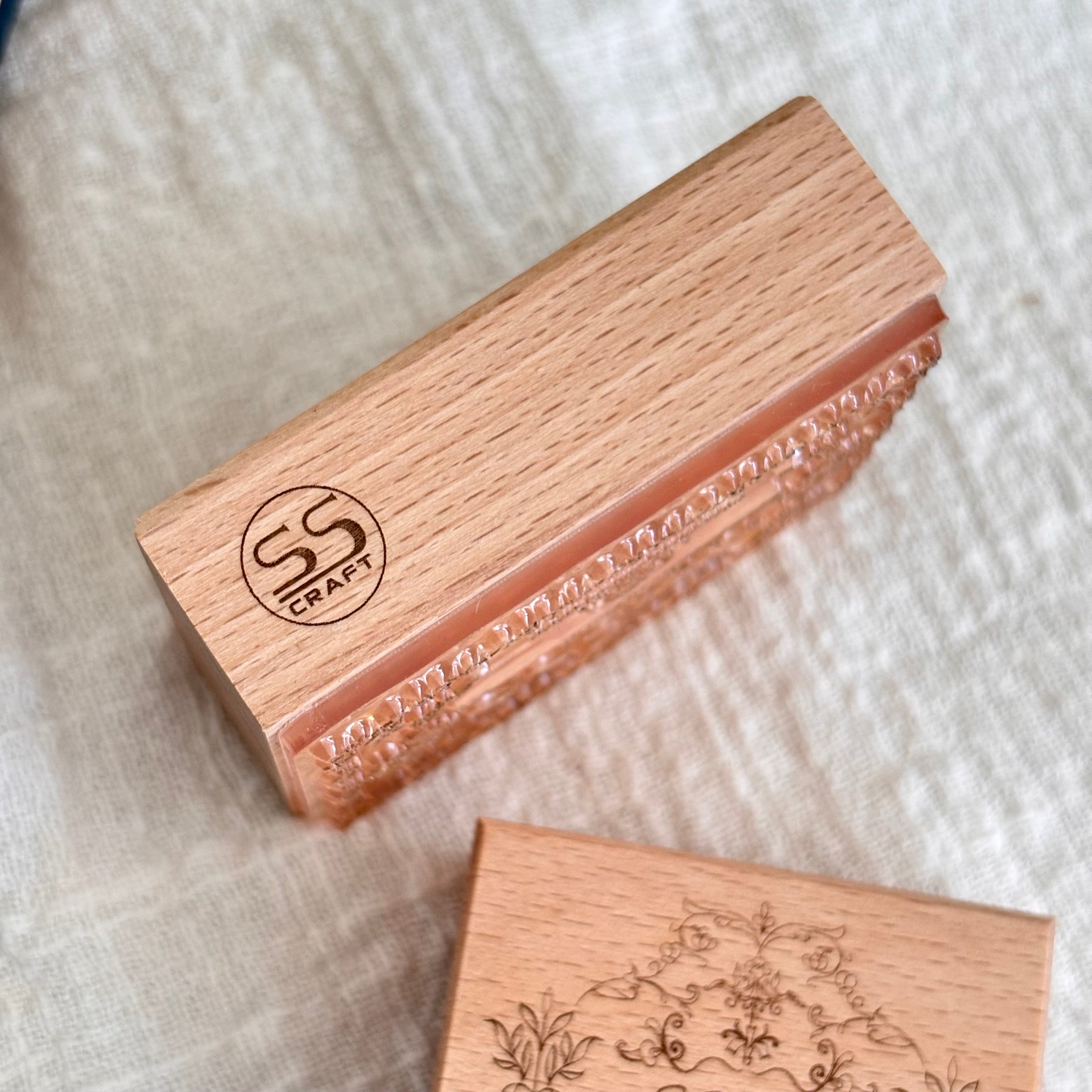 Custom Logo Design Wooden Block Rubber Stamp Wedding Party Packaging Stamps
