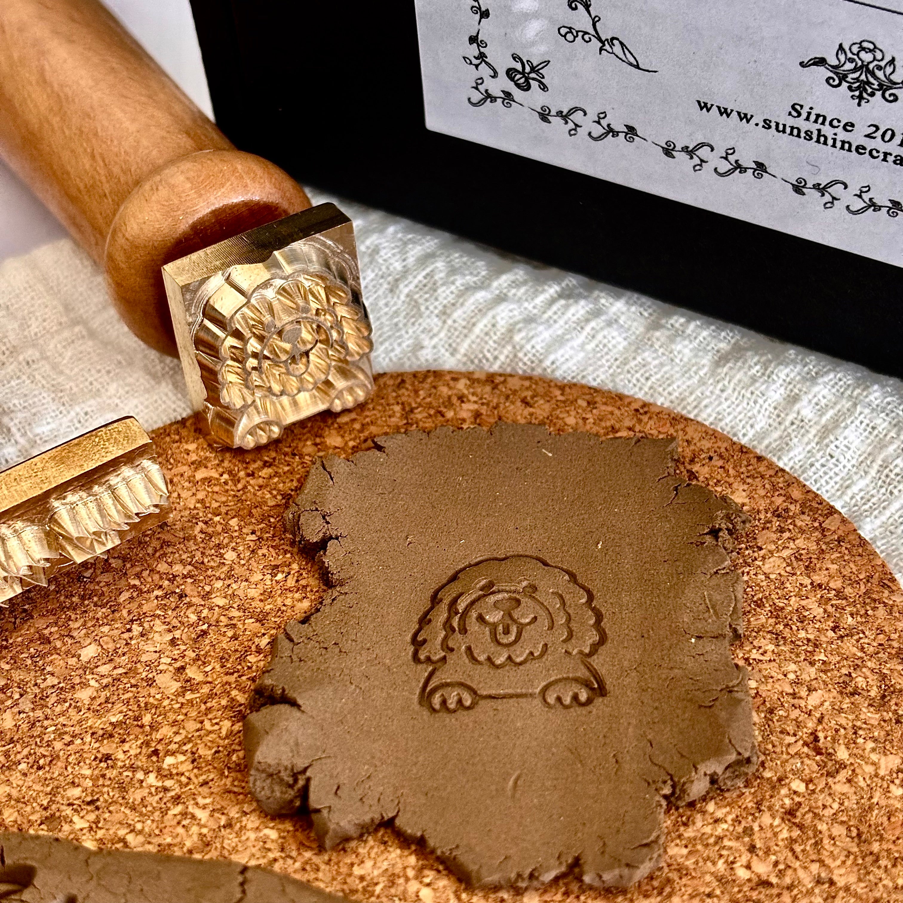 Custom pottery clay stamp,Ceramic Signature Logo,8mm thick brass stamp,Personalized soap stamp