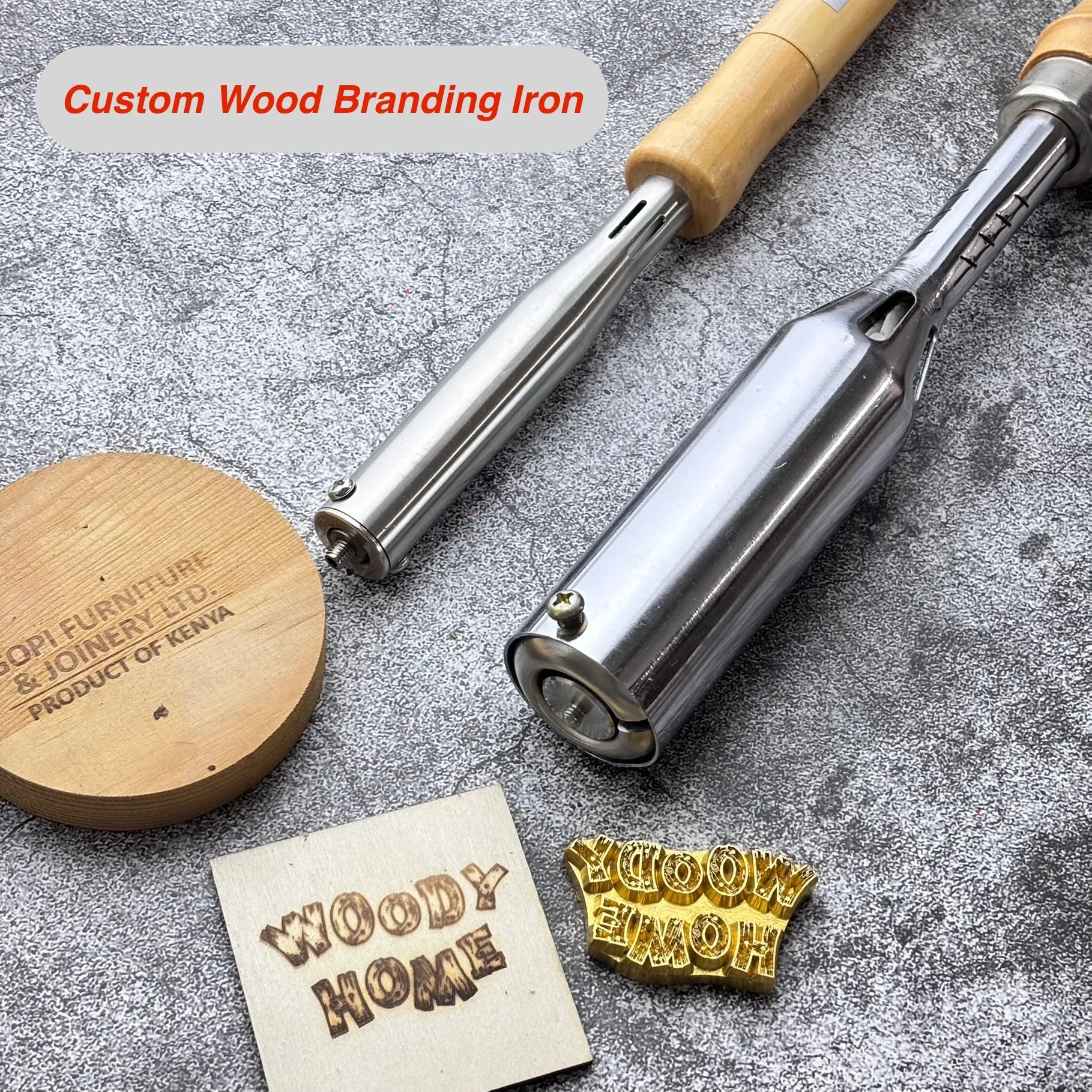 150W/300W Wood Branding Iron for Woodworking Customized Logo Brass Heat Stamp No Temperature Adjusted