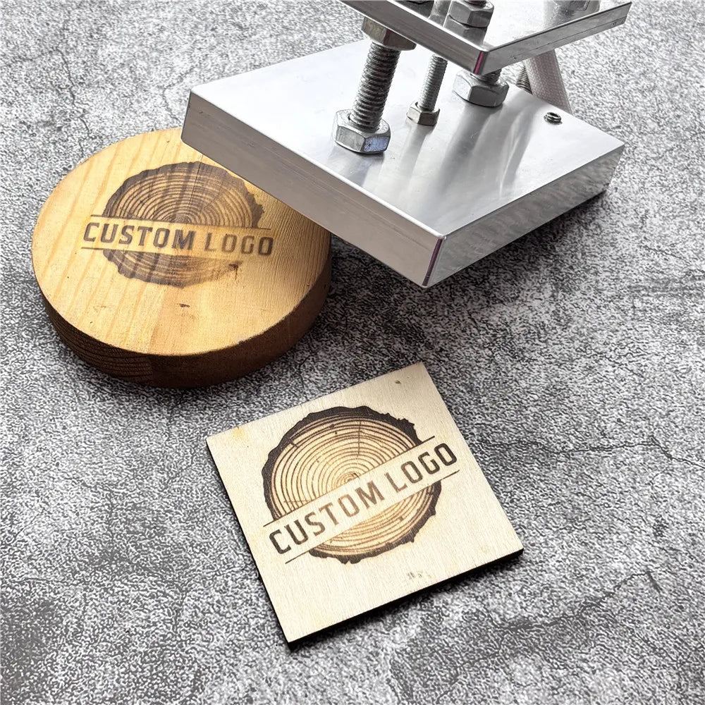 500W Handheld Hot Foil Stamping Machine Custom Logo Embossing Machine Leather Wood Cake Branding Brass Heat Stamps