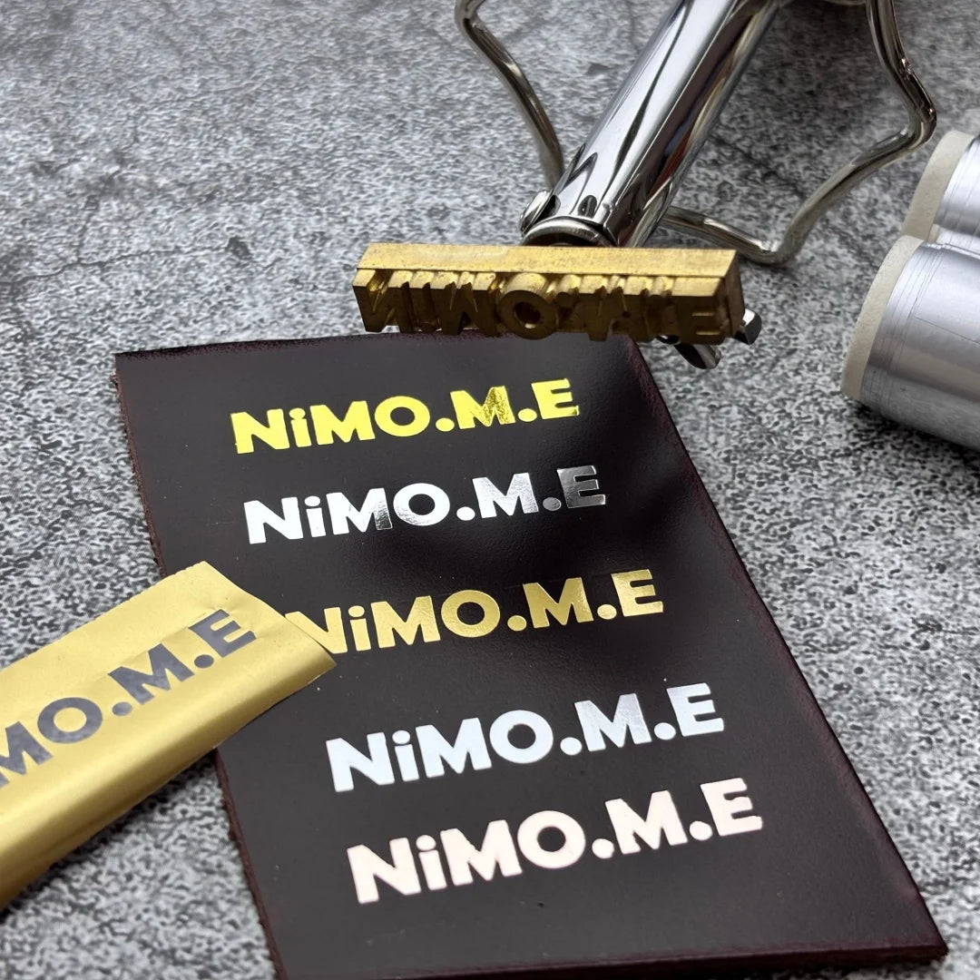 60W 220V/110V Custom LOGO Leather Hot Foil Stamping Iron Kit Brass Stamp Foiling Paper Branding Iron