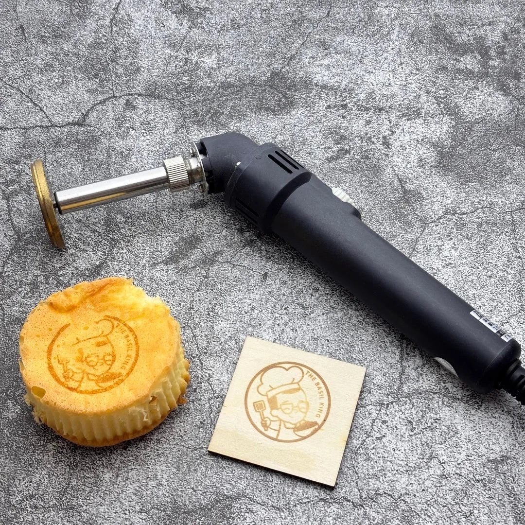 200W Custom Logo Cake Branding Iron Brass Heating Stamp Personalized Design Bakery Bread Burger