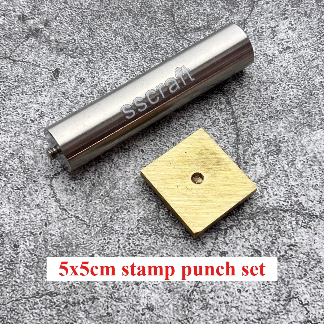 Customize Leather Hand Stamping Punch Set Personalized Logo M5 Brass Stamp Embossing Debossing Mold