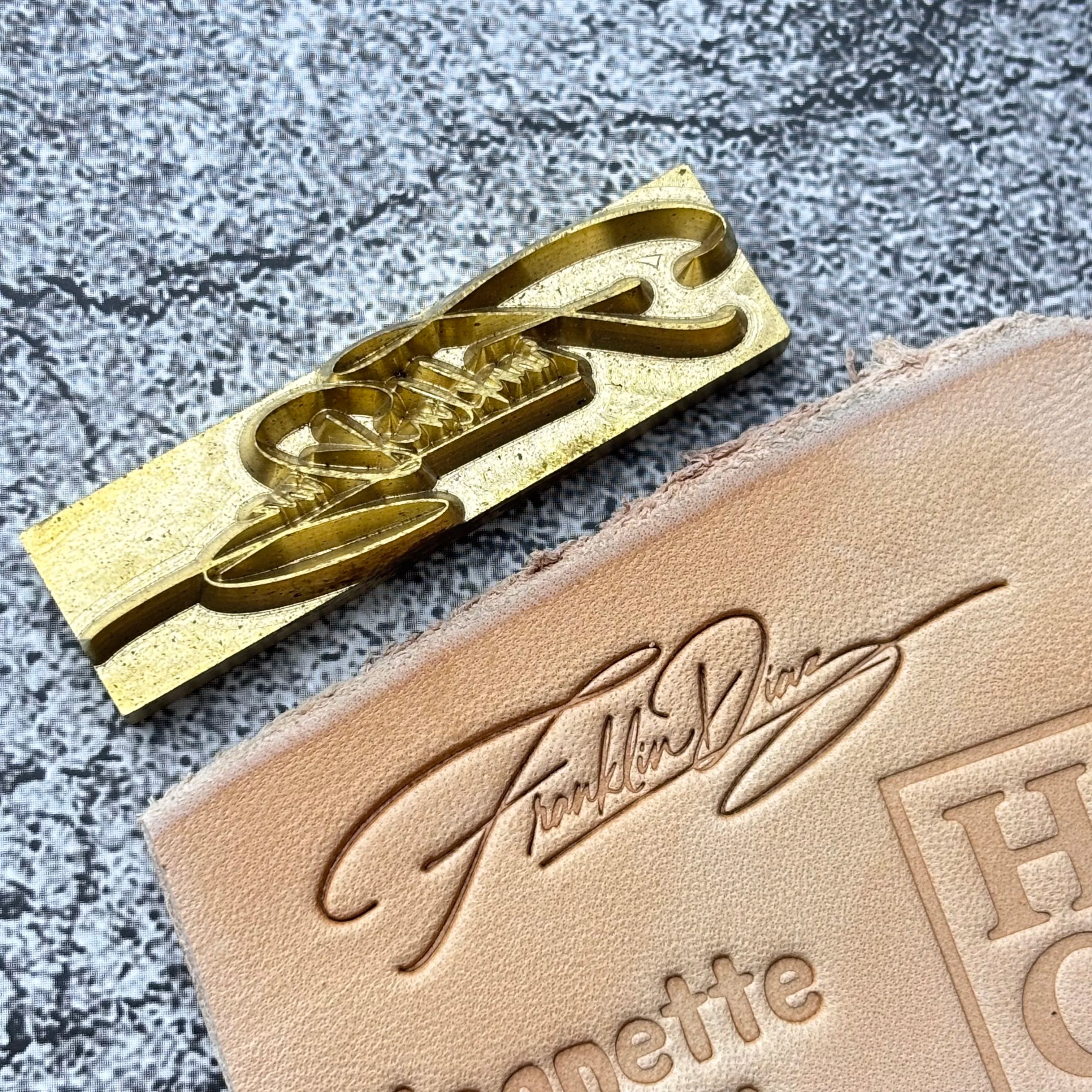 Customize Leather Hand Stamping Punch Set Personalized Logo M5 Brass Stamp Embossing Debossing Mold