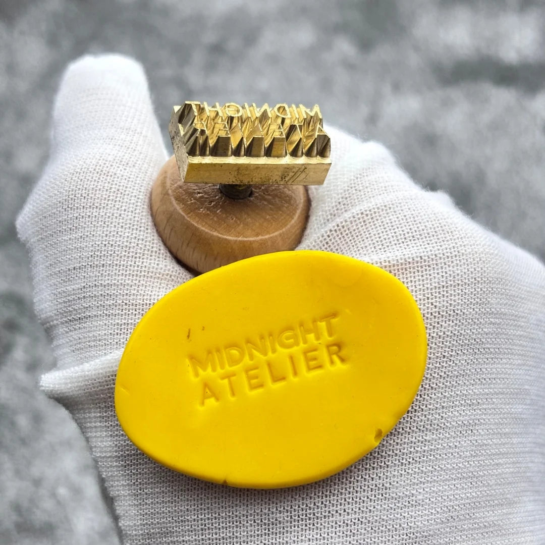 Customize Logo Pottery Stamp for Clay Personalized Signature Soap Stamps Ceramic Seal Brass Mold
