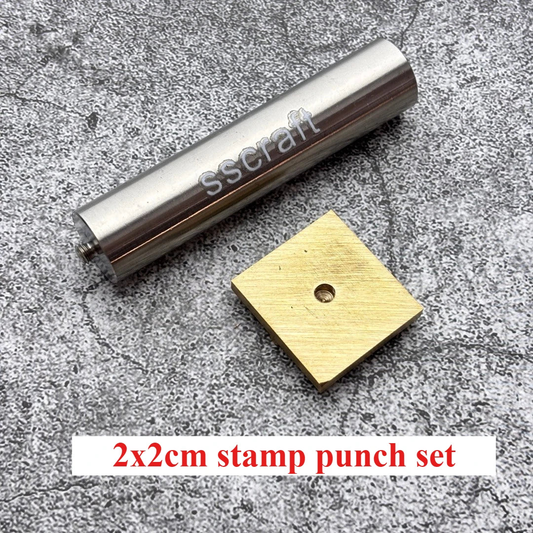 Customize Leather Hand Stamping Punch Set Personalized Logo M5 Brass Stamp Embossing Debossing Mold