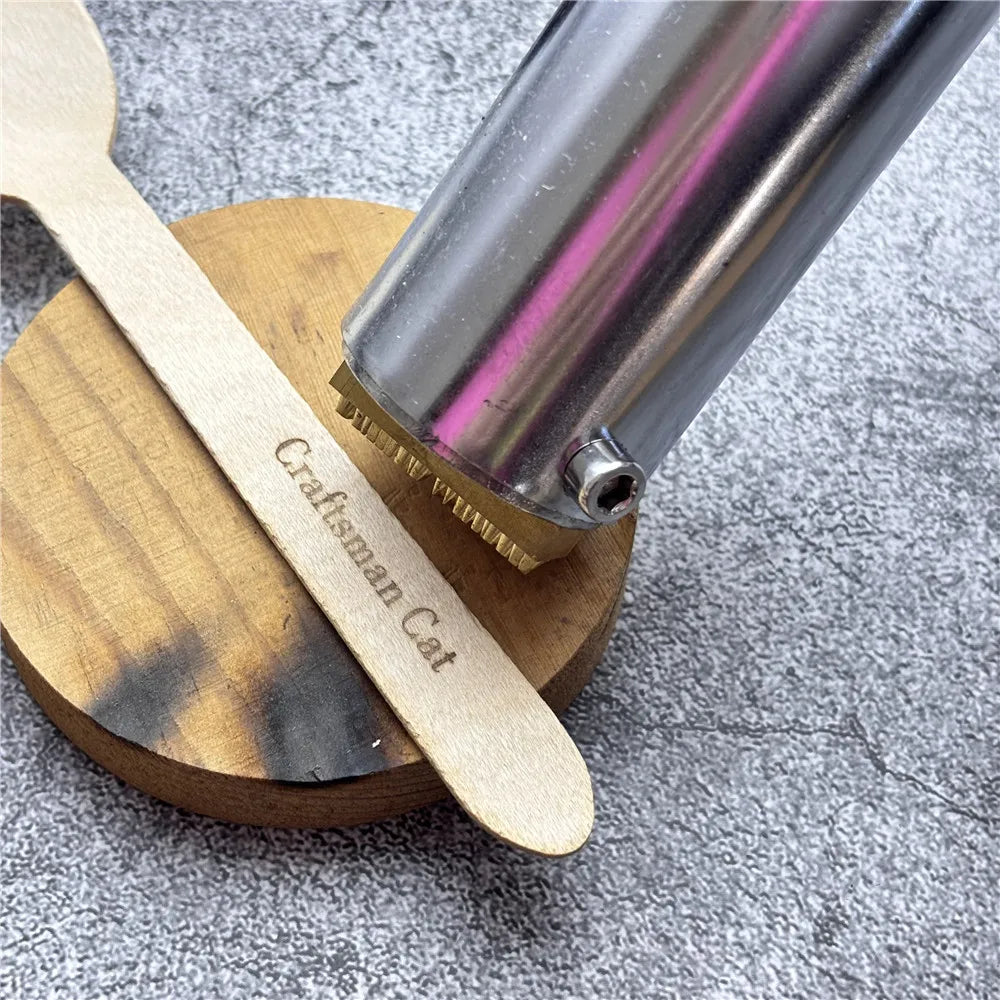 300W Electric Branding Iron Machine with Customized Brass Mould for Leather Wood Cake Stamping