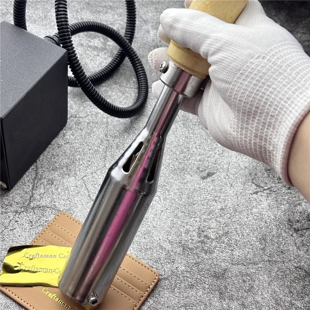 300W Electric Branding Iron Machine with Customized Brass Mould for Leather Wood Cake Stamping